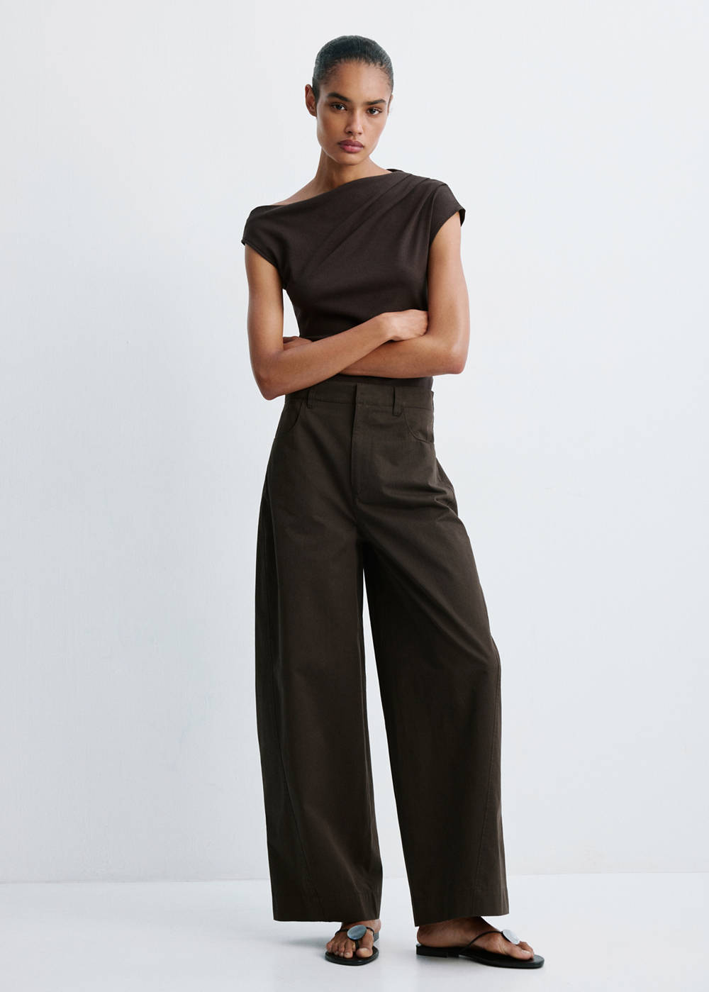 Mid-rise balloon trousers - Image 3