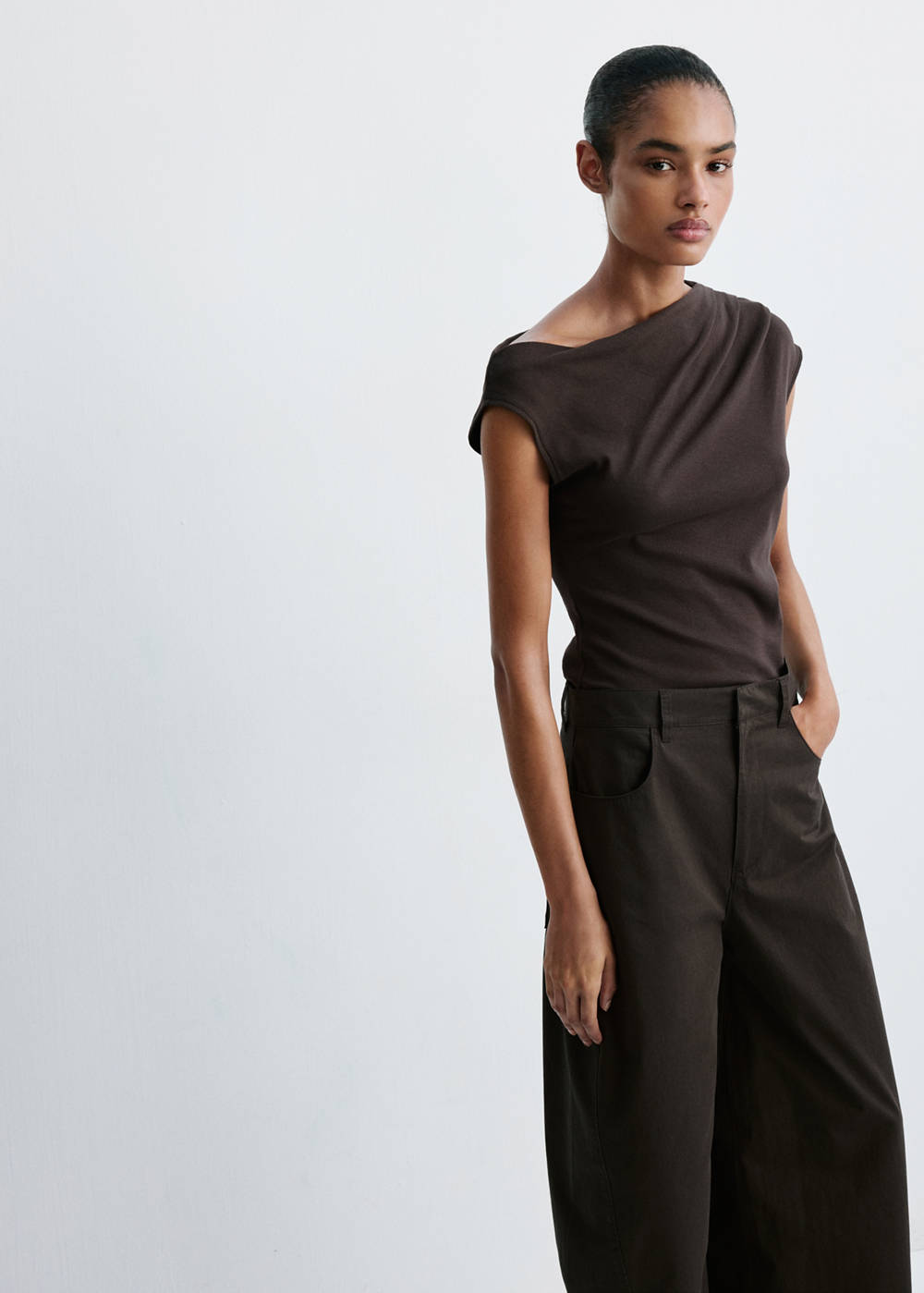 Mid-rise balloon trousers - Image 5