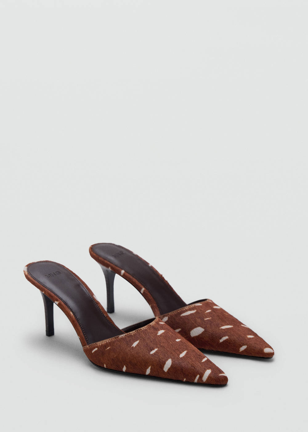 Bambi leather and faux fur high-heel shoe - Image 4