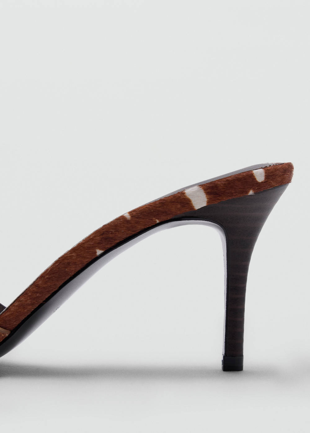 Bambi leather and faux fur high-heel shoe - Image 5