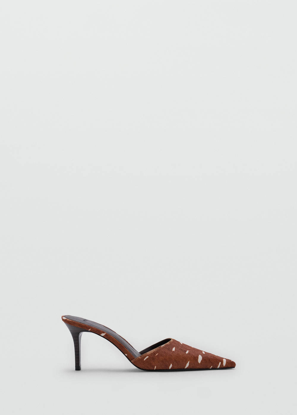 Bambi leather and faux fur high-heel shoe - Image 3