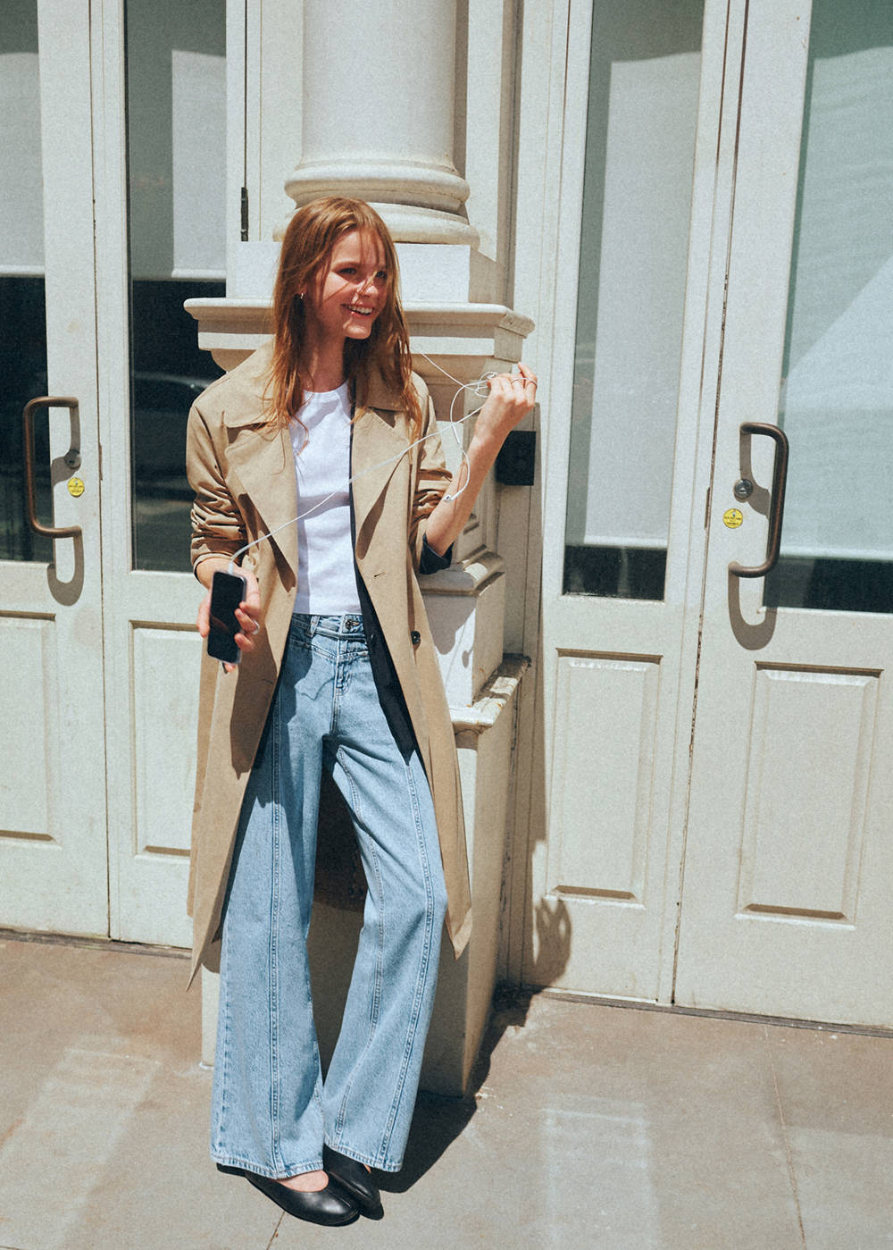 Double-breasted belted trench coat - Image 3