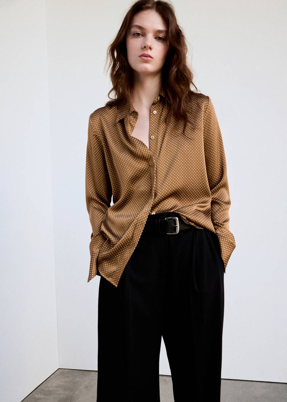 Polka-dot satin-finish shirt - Image 7