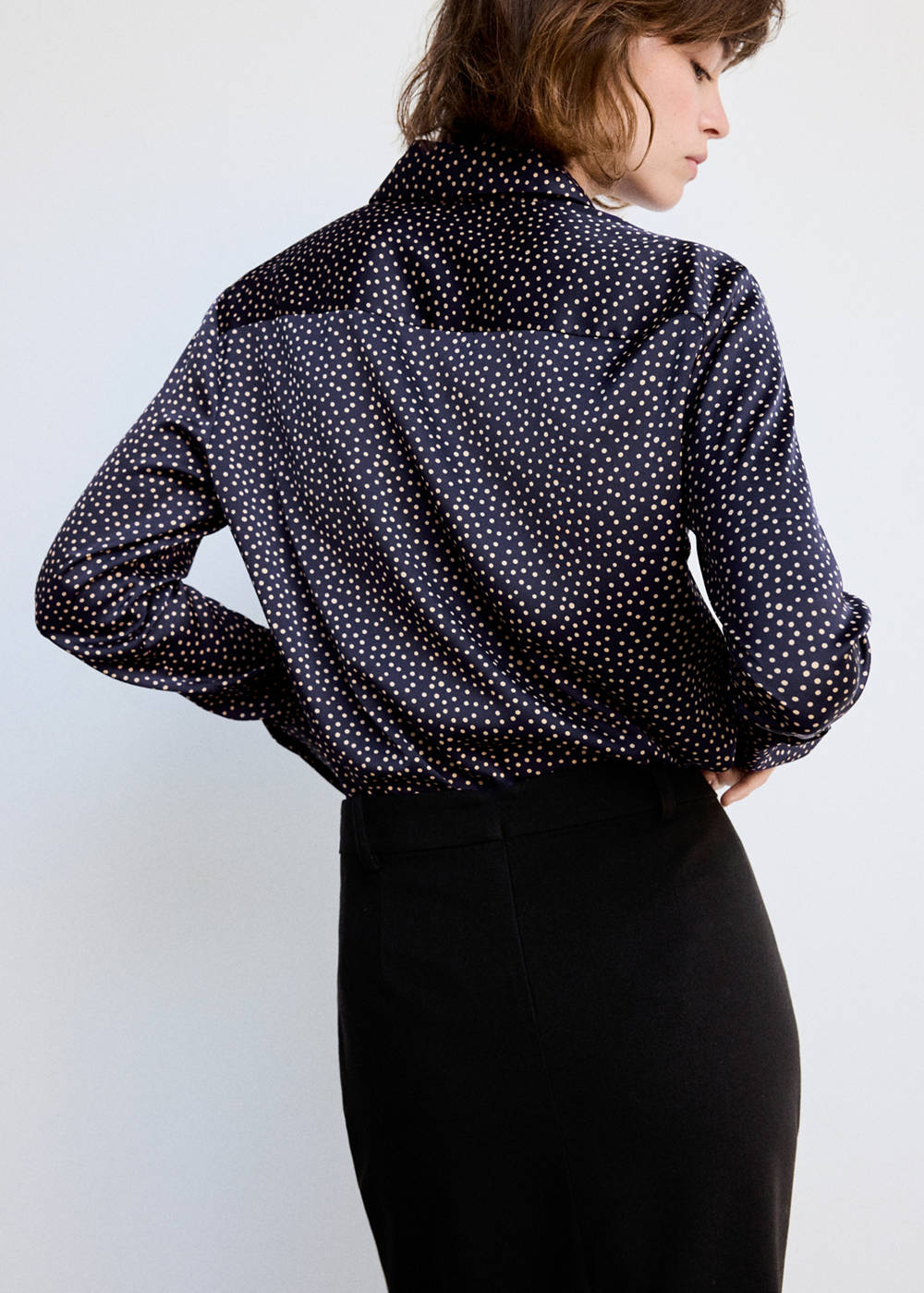 Polka-dot satin-finish shirt - Image 4