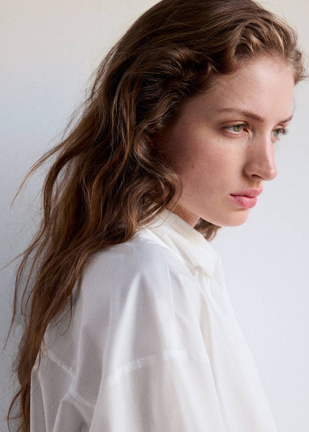 Cotton blouse with tie neck - Image 5