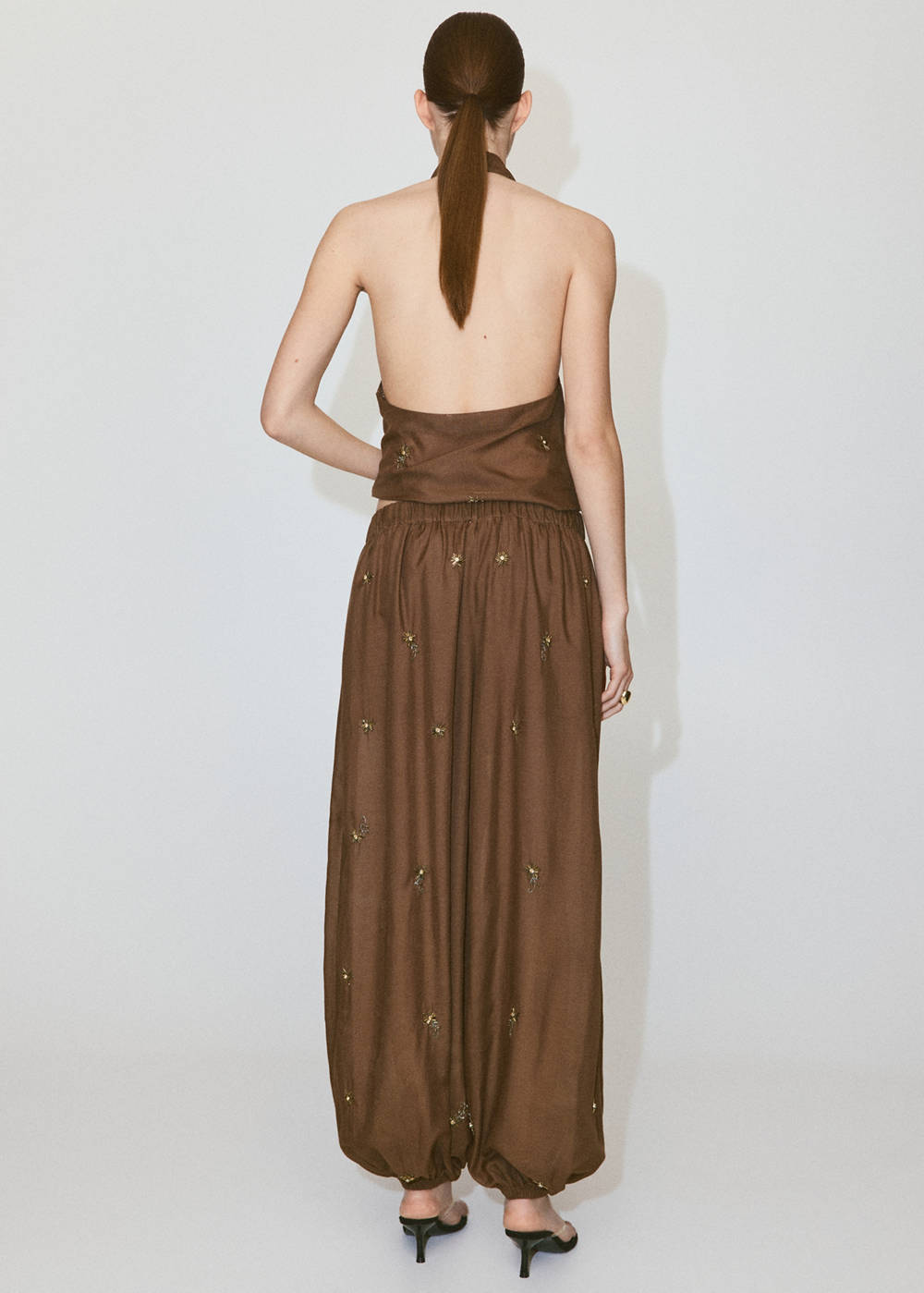 Balloon trousers with embroidered appliqués - Image 4
