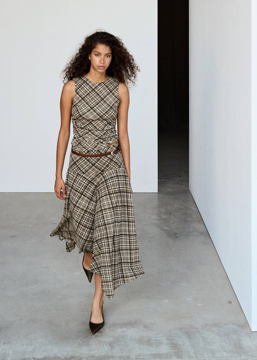 Checkered draped top - Image 5