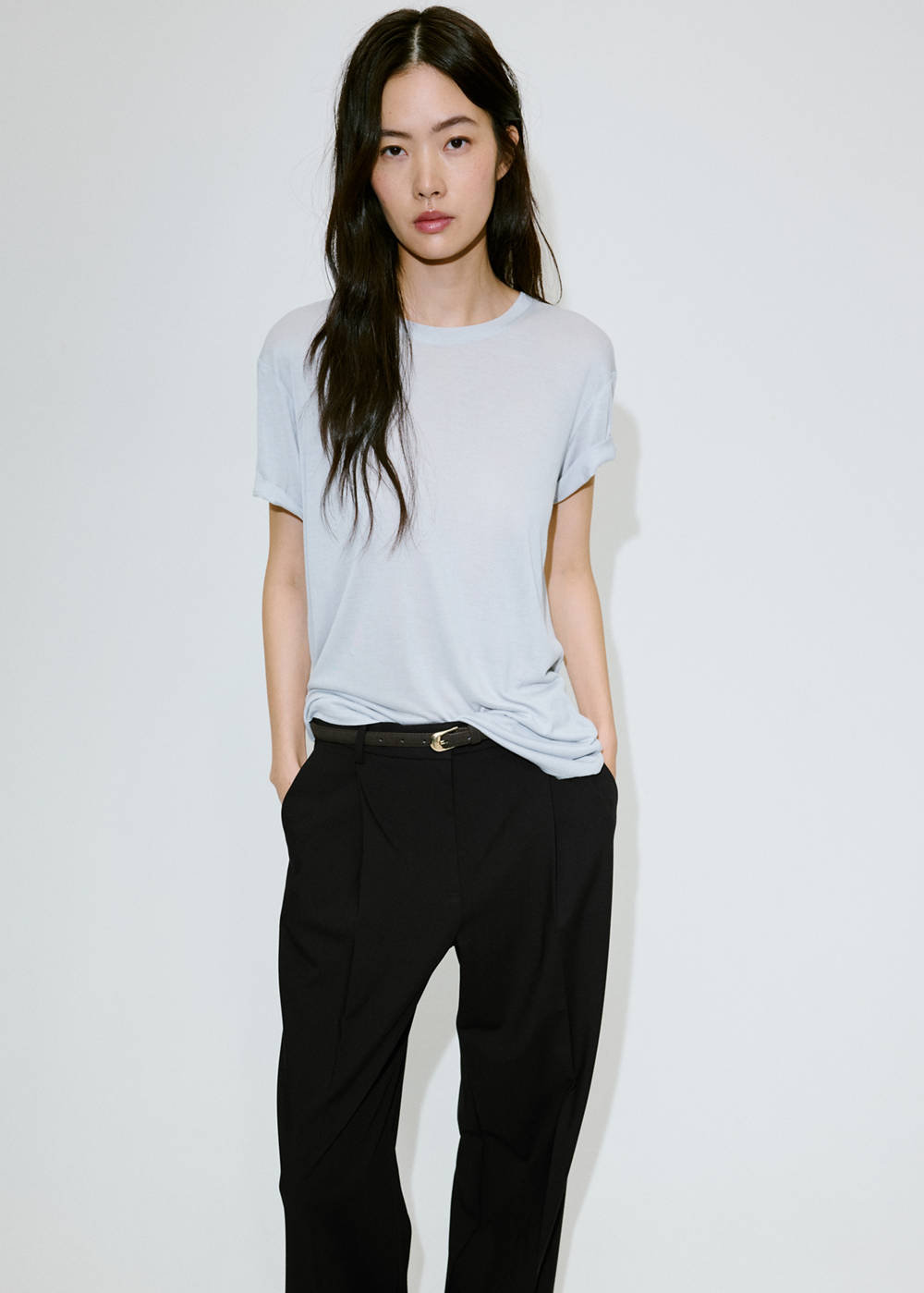 Straight-fit pleated pants - Image 5