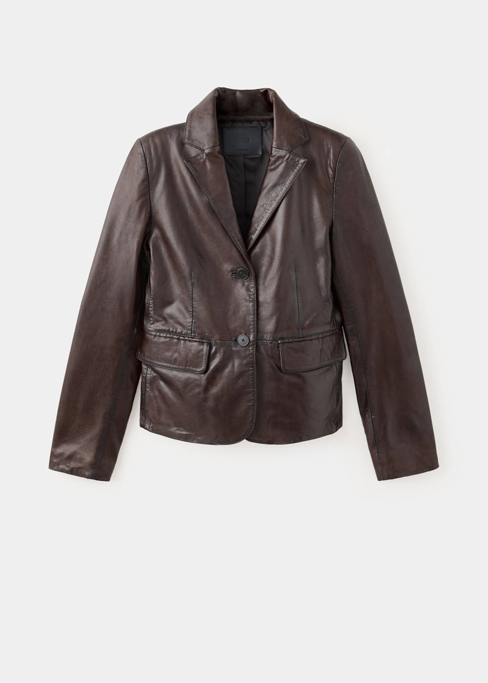 Tumbled leather-effect blazer - Image 5
