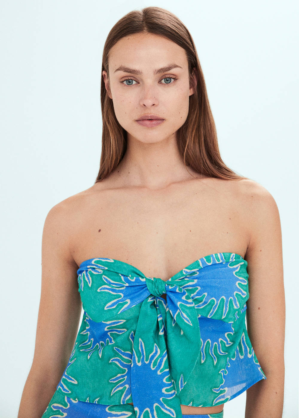 Bandeau top with knot print - Image 5