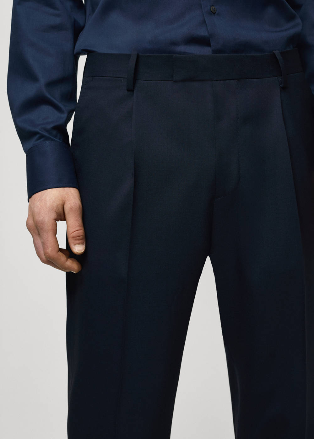 100% virgin wool slim-fit suit pants - Image 5