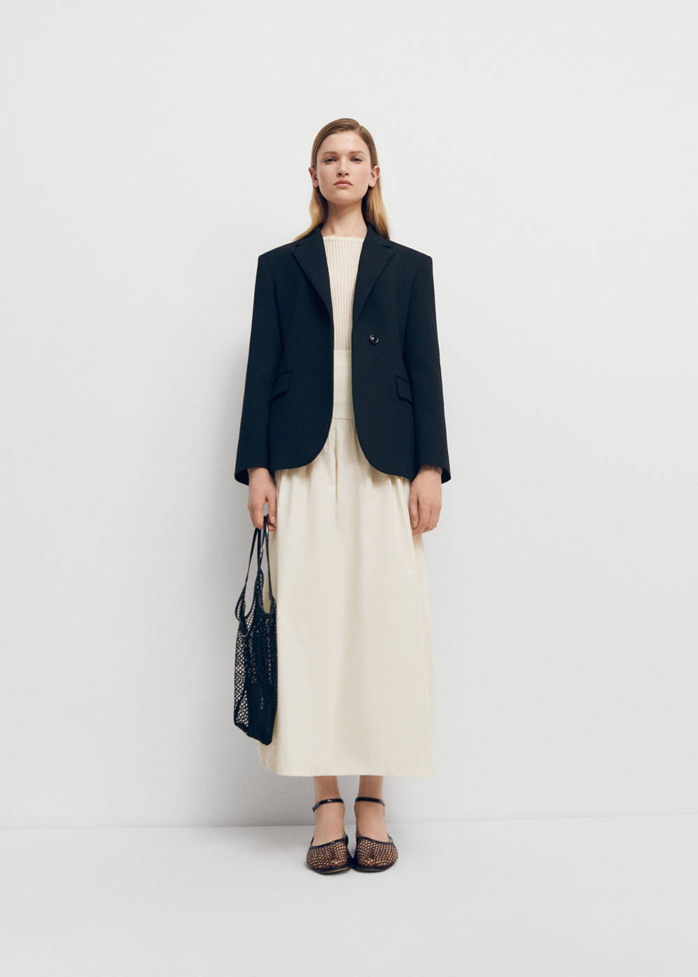 Elastic panel flared skirt - Image 3