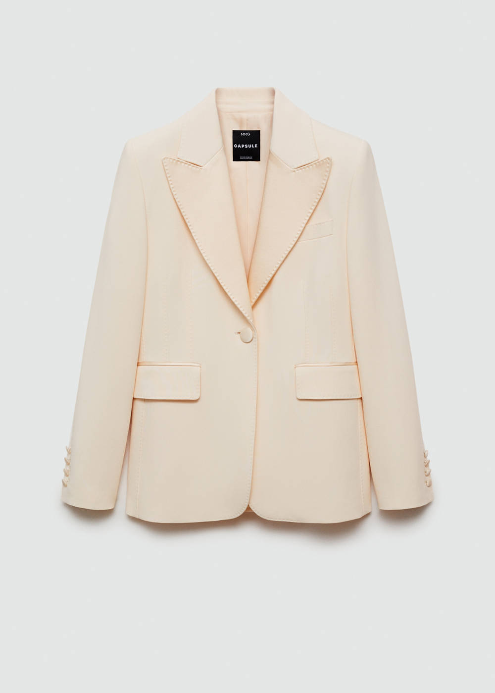 Structured jacket with satin lapels - Image 5
