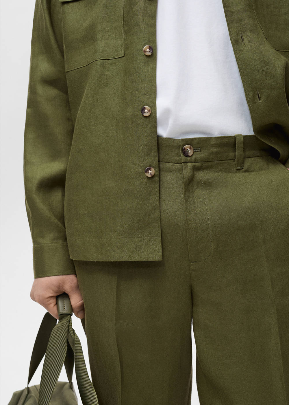 100% linen regular-fit trousers - Image 5