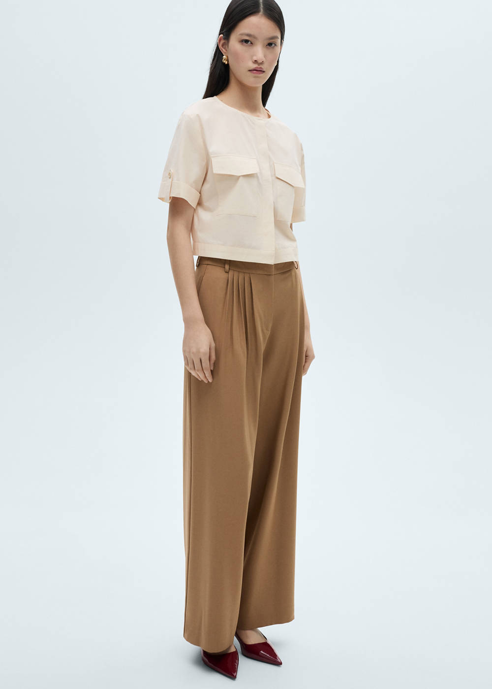 Chest-pocket cotton blouse - Image 3