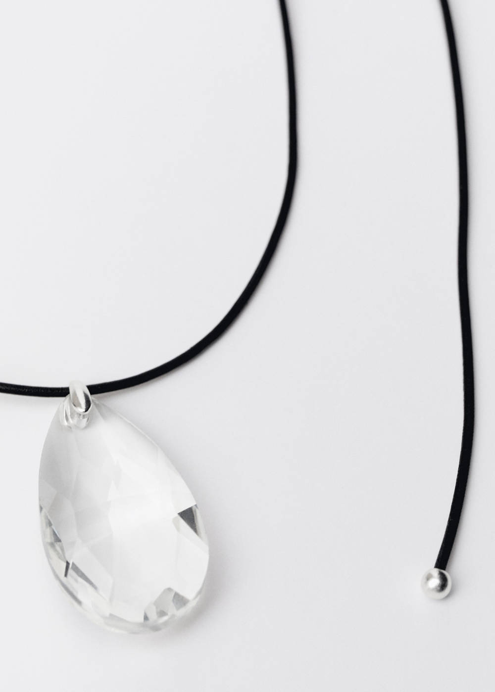 Crystal pendant leather necklace - Image 5