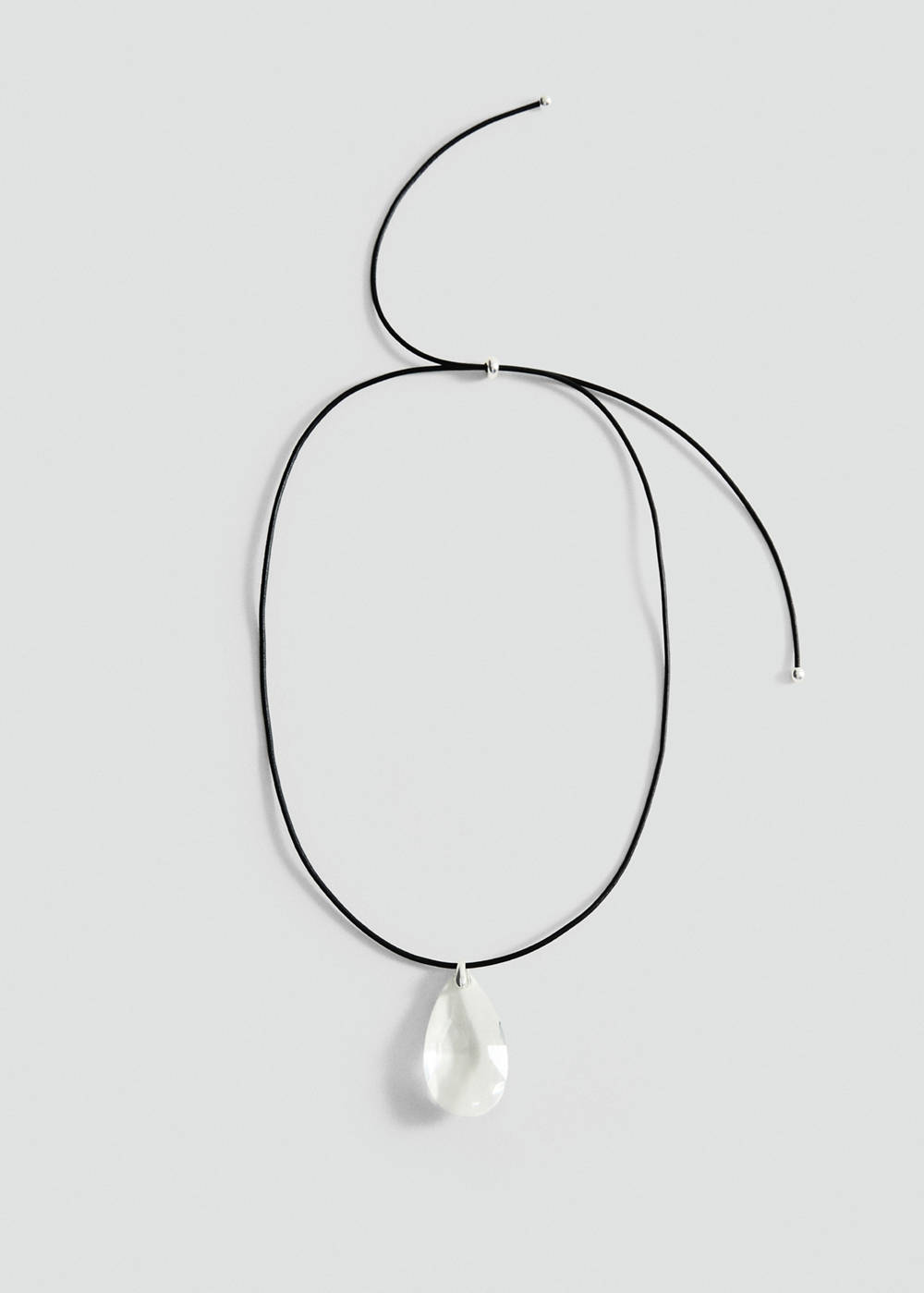 Crystal pendant leather necklace - Image 3