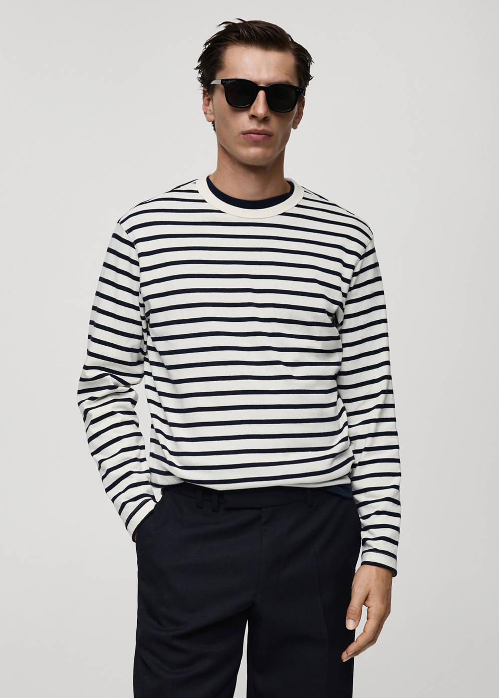 Striped 100% cotton t-shirt